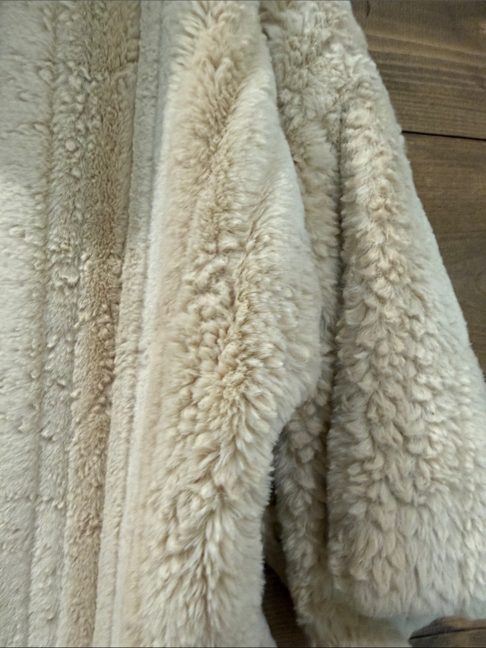 ivy jane Cream Faux-Sherpa Cowl Neck Pullover - Picture 3 of 8